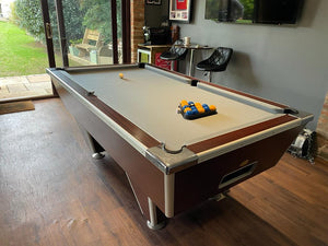 RECONDITIONED 7' x 4' Rosewood DPT Elite Free Play Pool table