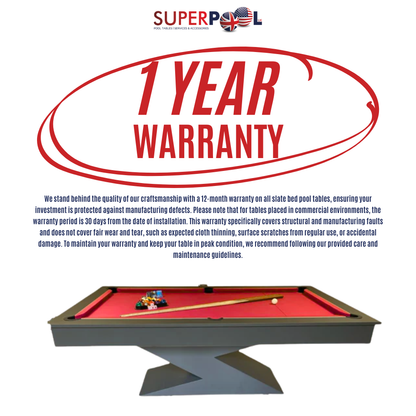Monaco Grey Rosetta English Pool Dining Table by SUPERPOOL.