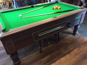 Reconditioned Coin Operated (Electronic) 6' Walnut Supreme Prince Pool table