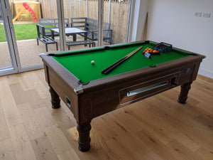 Reconditioned Coin Operated (Electronic) 6' Walnut Supreme Prince Pool table