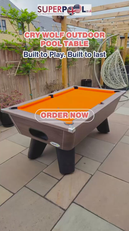 Cry Wolf Outdoor Slate Bed Pool Table | Black