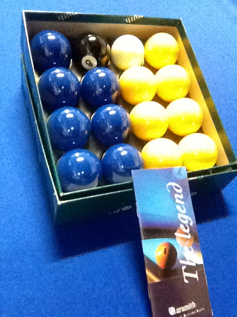 Aramith Blue and Yellow Balls