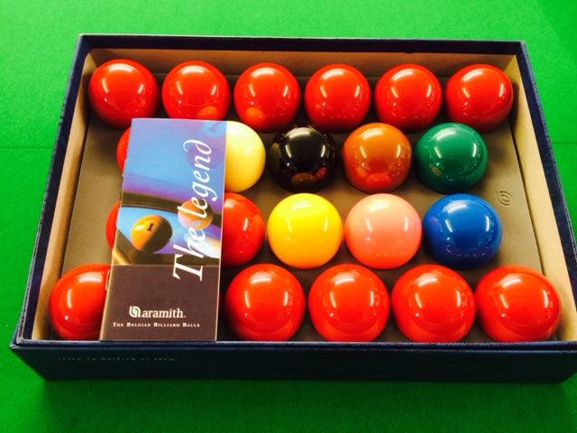 Full Size 2" 1/16th Aramith Tournament Champion Snooker Set