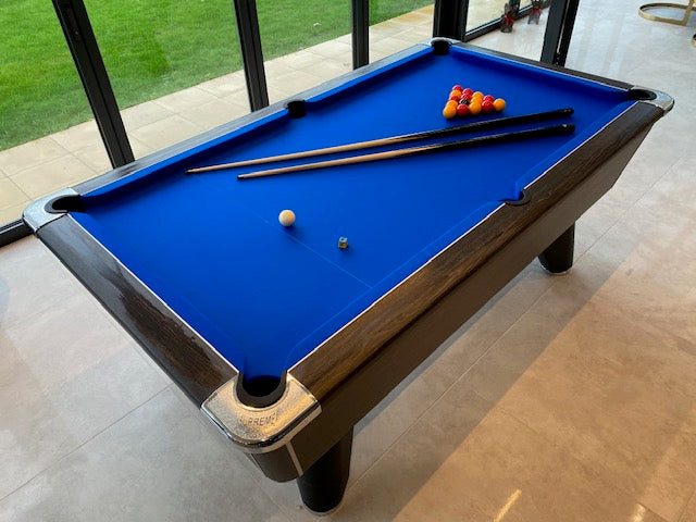 ***RECONDITIONED*** 6' x 3' Black Supreme Winner Free Play Pool table