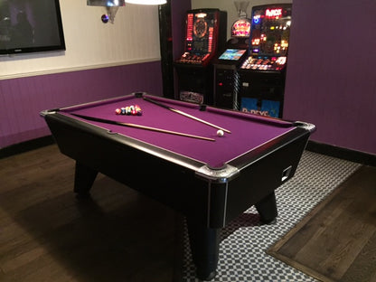 ***IN STOCK*** 7' Black Supreme Winner Coin Operated Pool table