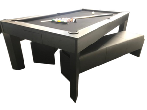 The Black Diamond English Pool Dining Table by SUPERPOOL.