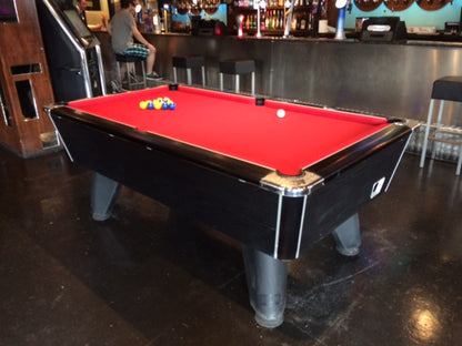 ***IN STOCK*** 7' Black Supreme Winner Coin Operated Pool table