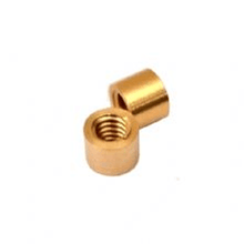 Load image into Gallery viewer, Gold-colored threaded brass weights for Trident Britannia cue customization.