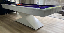 Load image into Gallery viewer, Carrara Marble LIGHTNING Pool Diner Table by Superpool UK