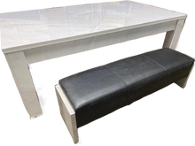 Load image into Gallery viewer, *IN STOCK* Ex Showroom 6&#39; Carrara Marble Rosetta English Pool Dining Table by SUPERPOOL.