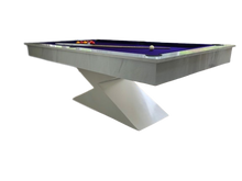 Load image into Gallery viewer, Carrara Marble LIGHTNING Pool Diner Table by Superpool UK