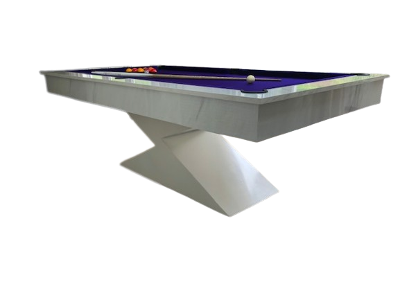 Carrara Marble LIGHTNING Pool Diner Table by Superpool UK