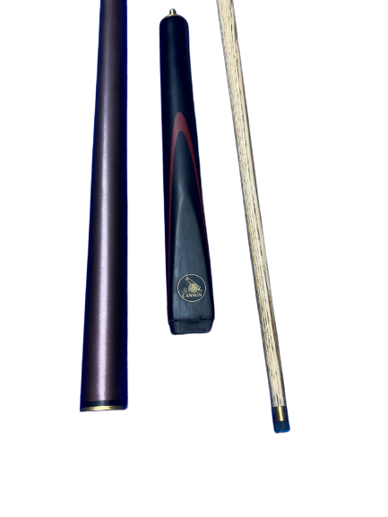 Cannon Viper 3 Piece 57-inch cue disassembled on blue surface.
