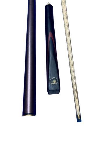 Cannon Viper 3 Piece 57-inch cue disassembled on blue surface.
