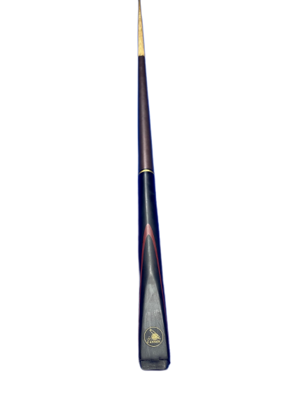 Cannon Viper 3 Piece 57-inch cue fully assembled on blue surface.