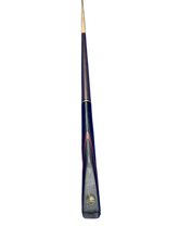 Load image into Gallery viewer, Cannon Viper 3 Piece 57-inch cue fully assembled on blue surface.