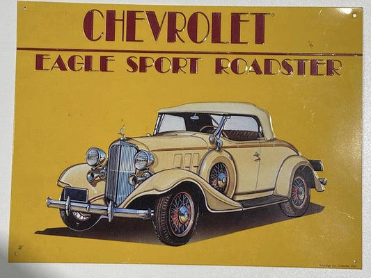 Chevrolet Roadstar Advertising Sign - 40cm x 30m Reproduction Porcelain Sign