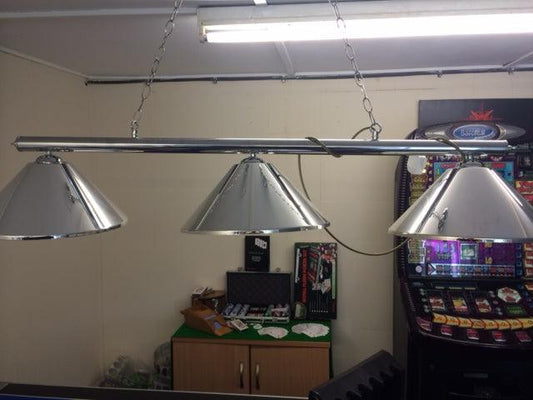 Modern Conical Chrome Shade Canopy