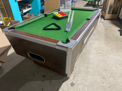 RECONDITIONED 7' x 4' Dark Walnut DPT Elite Free Play Pool table