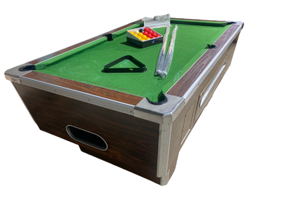 RECONDITIONED 7' x 4' Dark Walnut DPT Elite Free Play Pool table