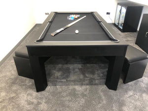 The Black Diamond English Pool Dining Table by SUPERPOOL.