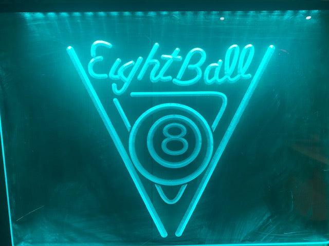 EIGHT BALL LED Sign 40cms x 30cms. Free P&P