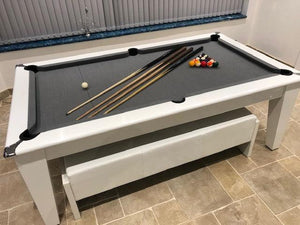 Supreme Gloss White Laminate Finish Classic Diner *EXCLUSIVE to SUPERPOOL*
