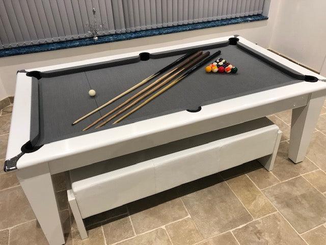 Supreme Gloss White Laminate Finish Classic Diner *EXCLUSIVE to SUPERPOOL*
