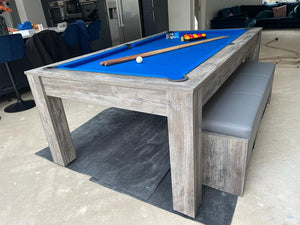 Grey Pine Rosetta English Pool Dining Table by SUPERPOOL. (Delivery and Installation inclusive in our pricing (conditions apply)