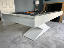 Load image into Gallery viewer, Gloss White LIGHTNING Pool Diner Table by Superpool UK