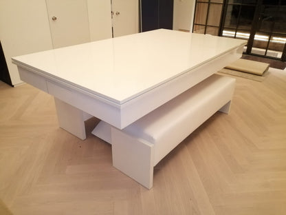 Gloss White LIGHTNING Pool Diner Table by Superpool UK