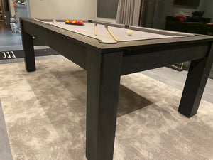 Matt Black Rosetta English Pool Dining Table by SUPERPOOL.