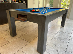 Monaco Grey Rosetta English Pool Dining Table by SUPERPOOL.