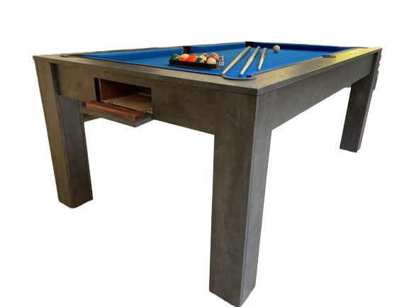 Monaco Grey Rosetta English Pool Dining Table by SUPERPOOL.