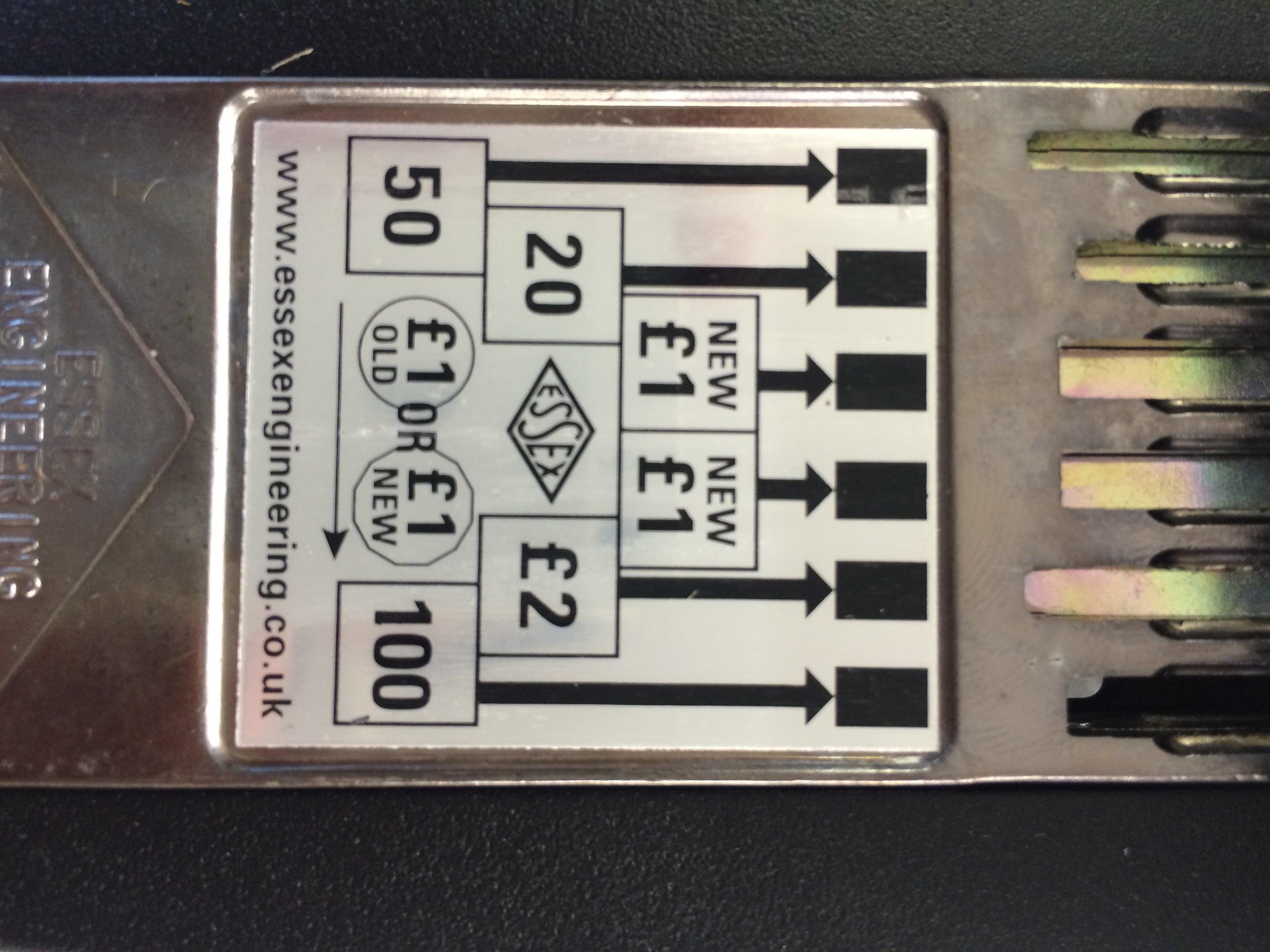 Straight Six Mechanical Coin Mechanism for Arcade Games in UK