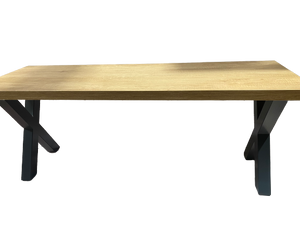 The Cross Leg Pool Dining Table Bench by Superpool