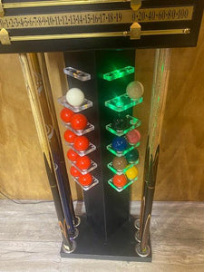 Neon Cue STand for 6 Cues and Ball Set by SUPERPOOL