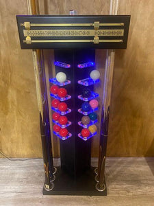 Neon Cue STand for 6 Cues and Ball Set by SUPERPOOL