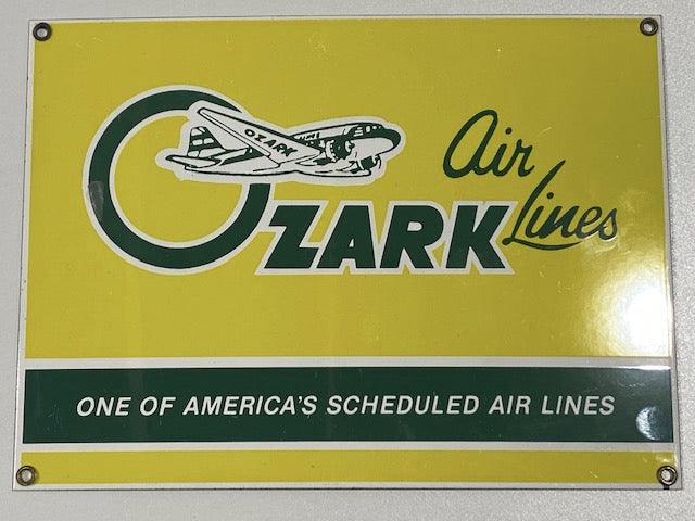 OZARK Air Lines 21cm x 29cm Reproduction Porcelain Sign