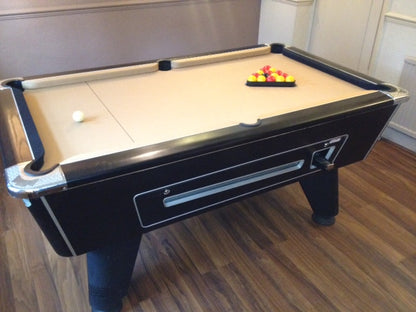 ***IN STOCK*** 7' Black Supreme Winner Coin Operated Pool table