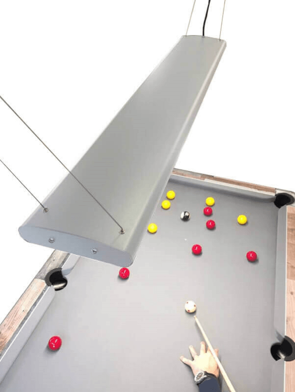 Supreme Tournament LED Pool Table Lighting in Light Grey Finish