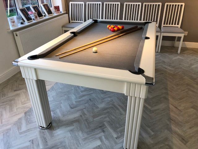 **IN STOCK** Supreme 6' WHITE Traditional Pool Dining  Pool Table.