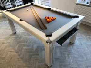 **IN STOCK** Ex-SHOWROOM Supreme 7' WHITE Traditional Pool Dining Table  **SUPERPOOL**