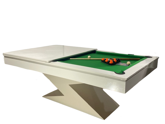 Gloss White LIGHTNING Pool Diner Table by Superpool UK
