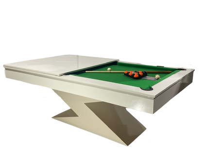 Gloss White LIGHTNING Pool Diner Table by Superpool UK