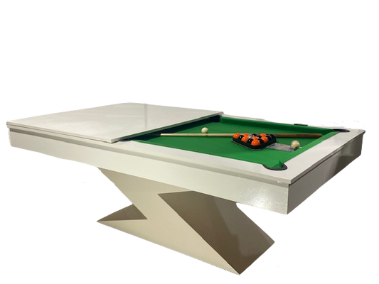 Gloss White LIGHTNING Pool Diner Table by Superpool UK