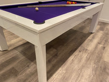 Load image into Gallery viewer, The Gloss White Diamond English Pool Dining Table by SUPERPOOL.