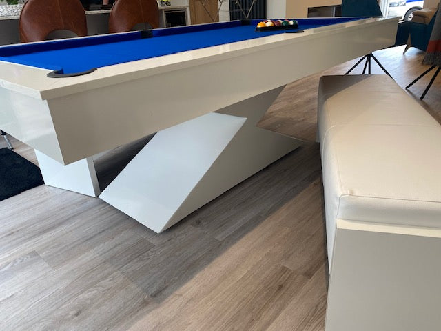 Gloss White LIGHTNING Pool Diner Table by Superpool UK