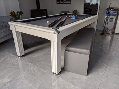 **IN STOCK** Supreme 6' WHITE Traditional Pool Dining  Pool Table.