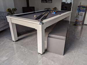 Supreme WHITE Traditional Dining  Pool Table "Exclusive" to SUPERPOOL